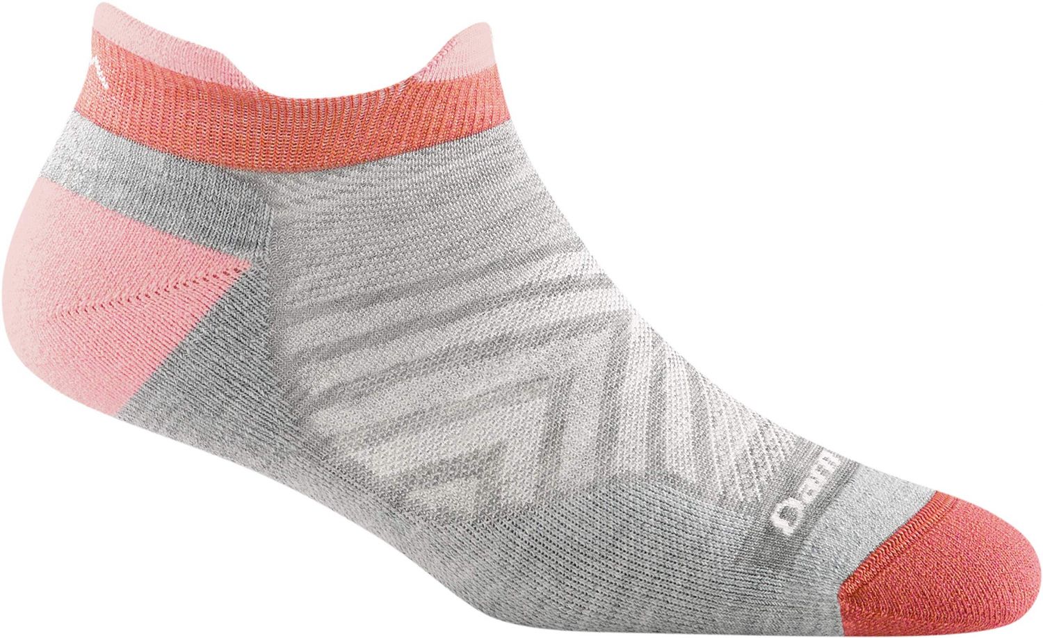 Darn Tough Women's Run No Show Tab Ultra-Lightweight Running Sock Ash - 1047-ASH