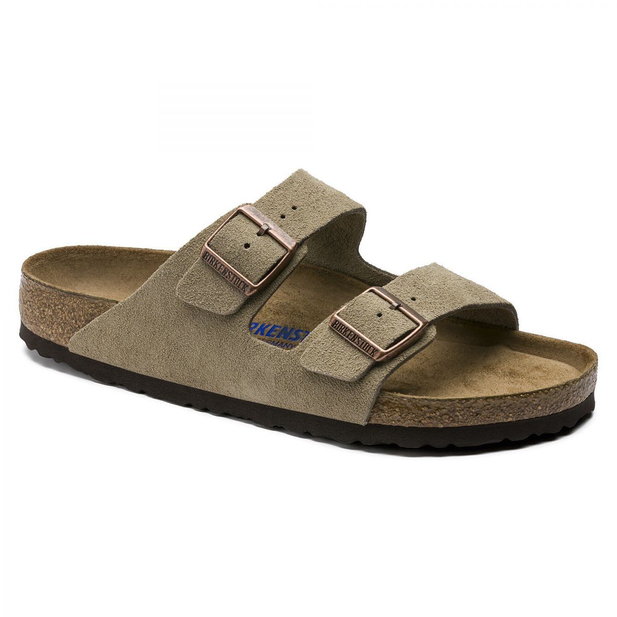 BIRKENSTOCK Unisex Arizona Soft Footbed Taupe Suede (narrow width) - 0951303