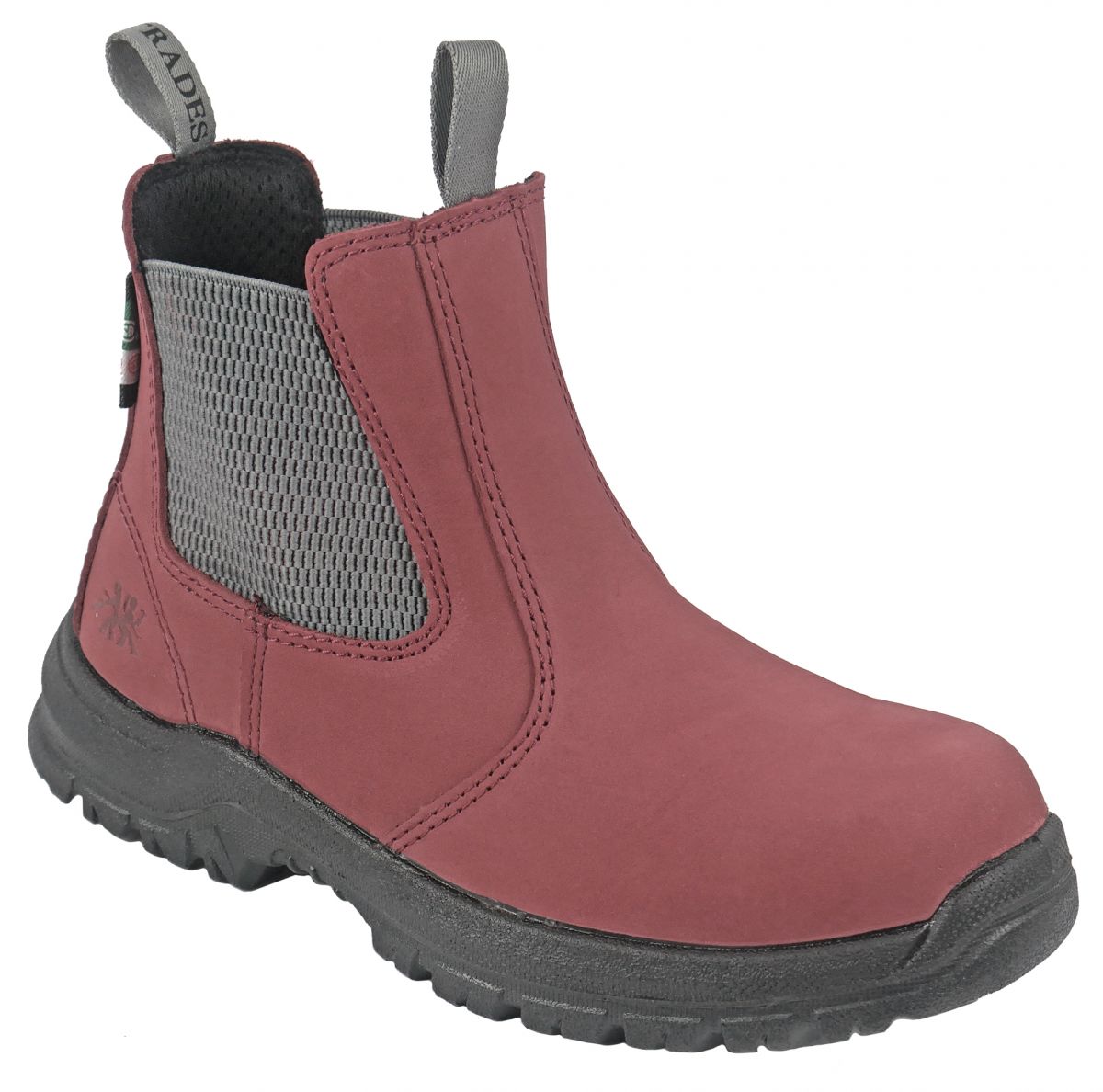 Moxie Trades Women's 6" Angelina Composite Toe PR Chelsea Work Boot Red Nubuck - MT25055