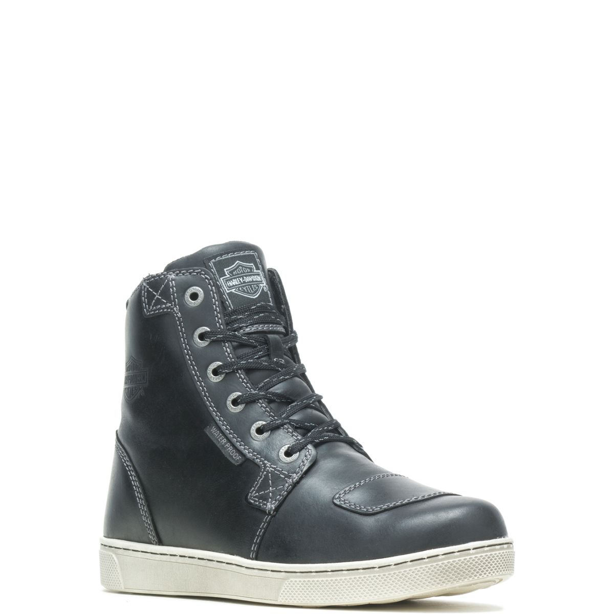Harley-Davidson Men's Steinman High-Top Leather Sneaker Black - D96198