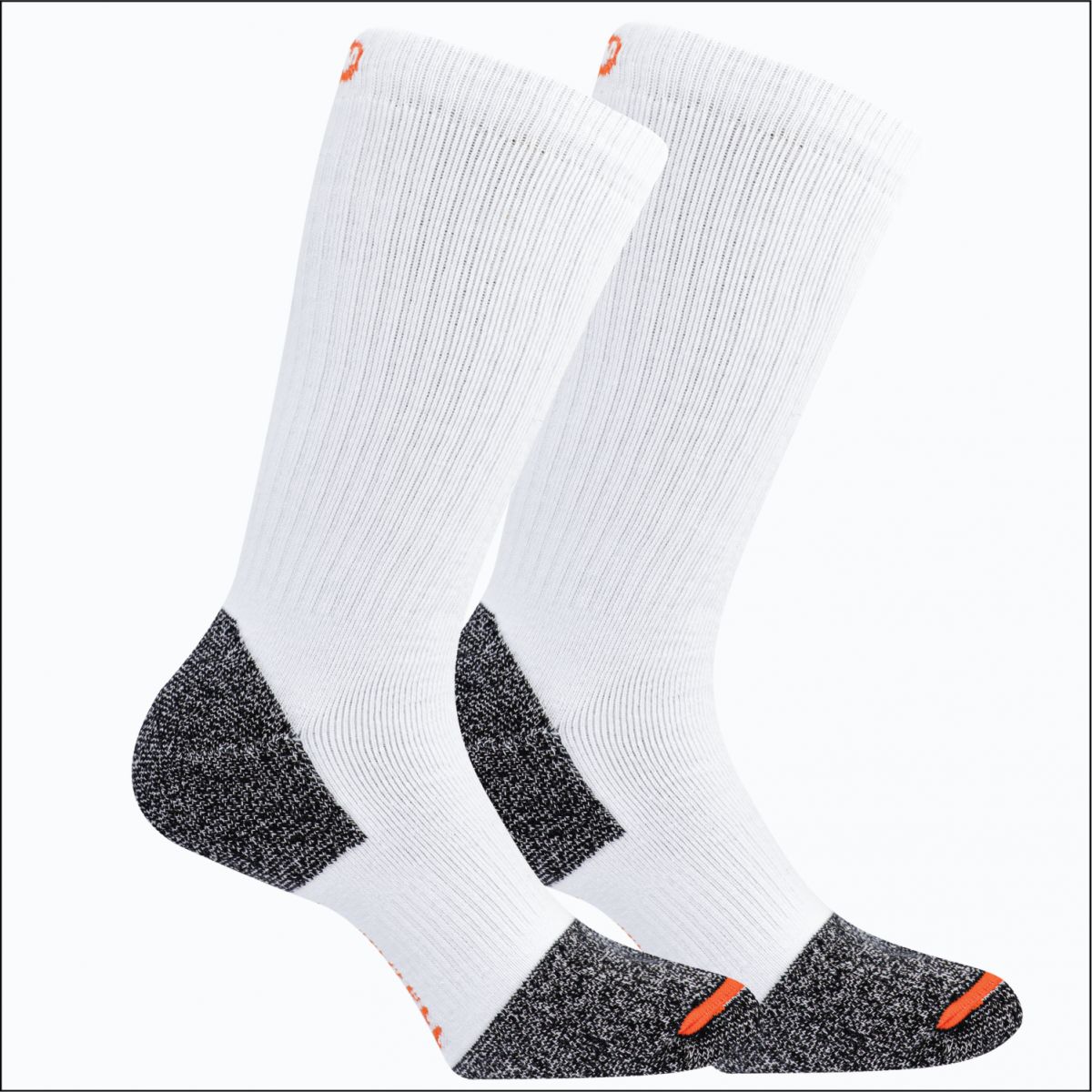 Merrell Men's Cotton Safety Toe Boot Work Sock White (2 pairs) - MEA33639C2B2001-WHITE