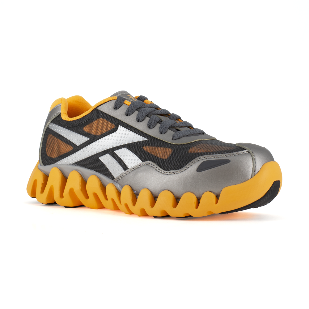 Reebok Work Women's Zig Pulse Composite Toe ESD Work Athletic Work Shoe Grey/Orange - RB322