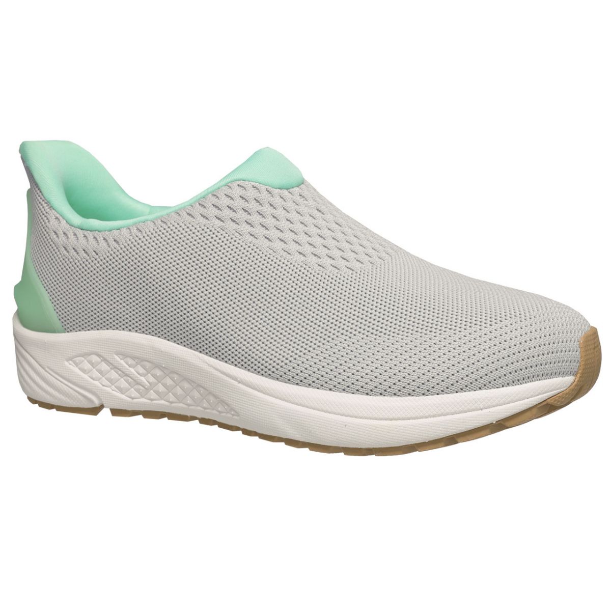 Propet Women's One Velocity Slip-On Sneaker Grey/Mint - WAO004MGMI