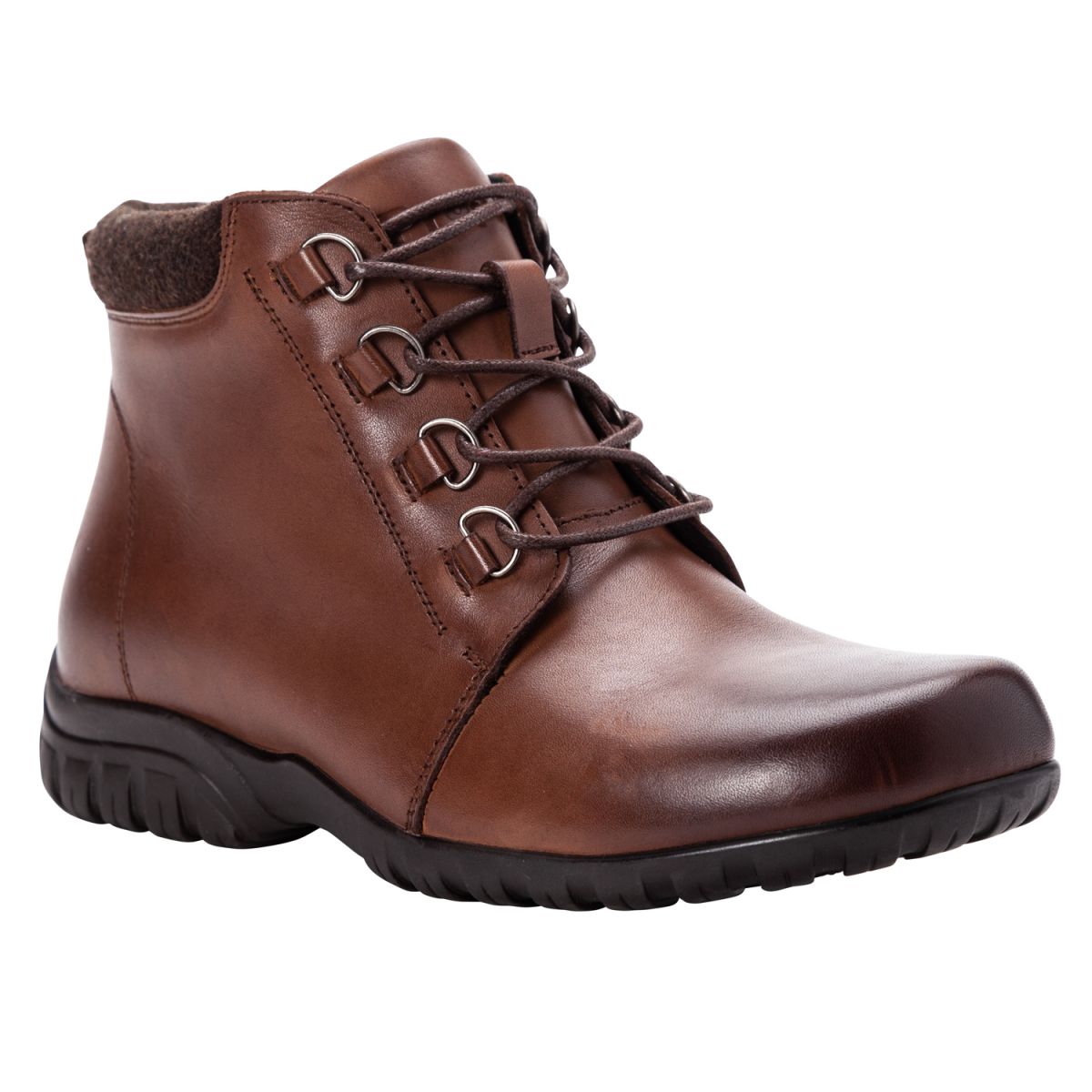 Propet Women's Delaney Ankle Boot Brown Leather - WFV002LBRL