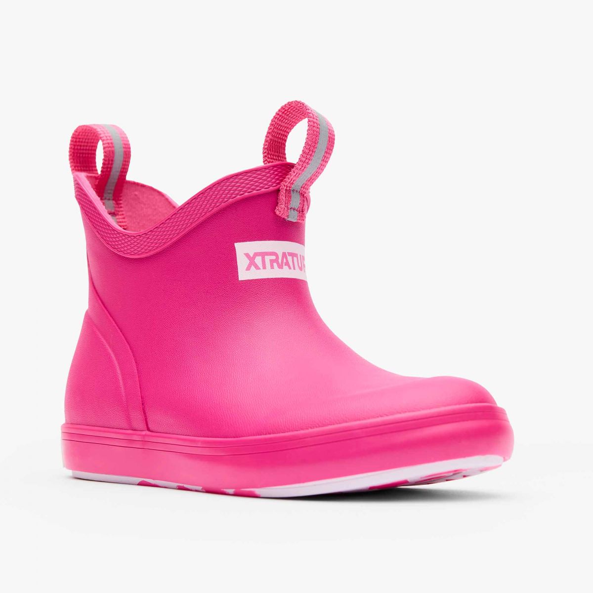 XTRATUF Unisex Big Kids' Ankle Deck Boot Rain Neon Pink - XKAB451Y