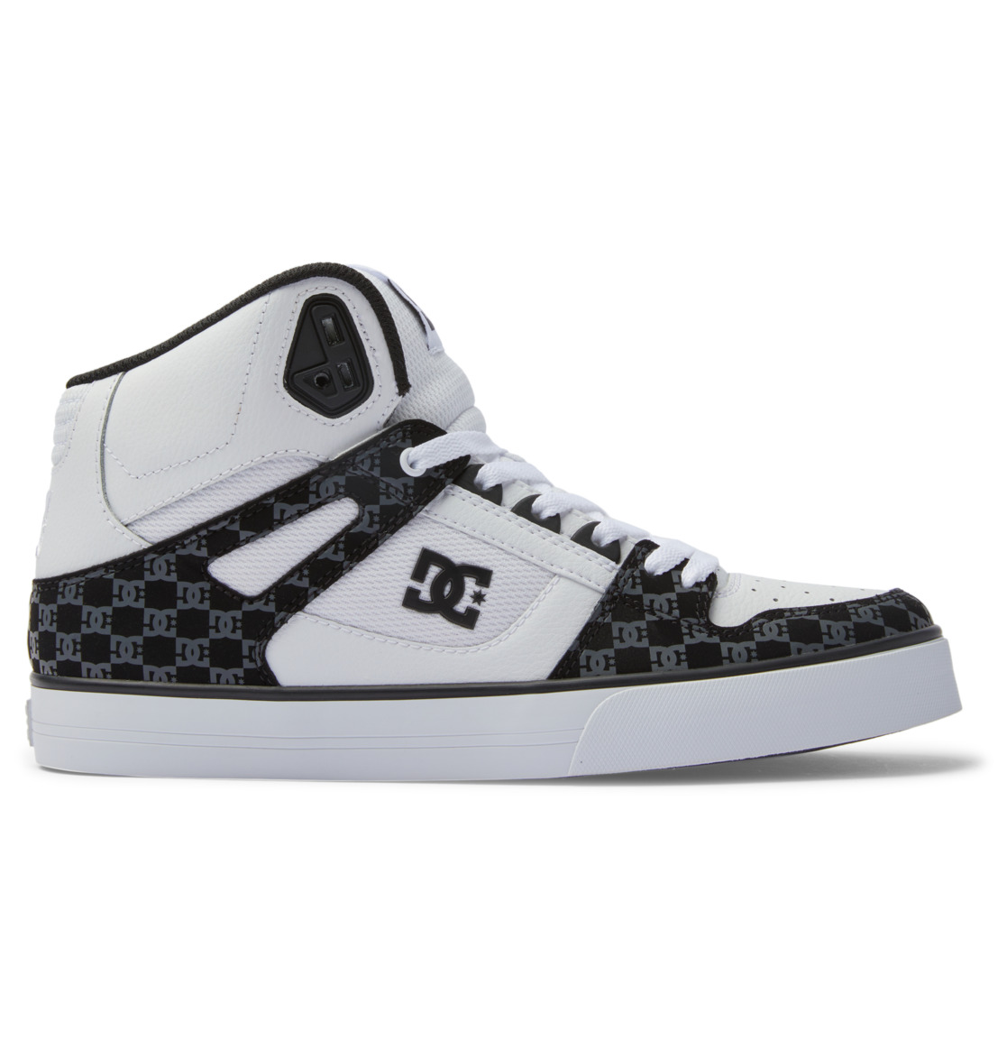 DC Shoes Men's Pure High-Top Shoes Black/White Monogram - ADYS400043-BWG