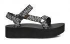 Teva Women's Flatform Universal Sandal Crafted Floral Black/Grey - 1008844-CFTD