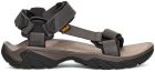 Teva Men's Terra Fi 5 Universal Leather Sandal Dark Gull Grey - 1099442-DGGR