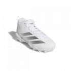Adidas Unisex-Kid's Adizero Impact.2 Molded American Football, White/Silver Metallic/White, 2.5
