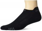 Thorlos Unisex Prolite Ultra-Light Cushion No Show Tab-Rocket Grip, Black on Black, Small