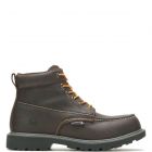 WOLVERINE Men's 6" Floorhand Moc Toe Steel Toe Waterproof Work Boot Dark Brown - W221048