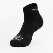 Thorlos Unisex Experia TECHFIT Light Cushion Ankle Socks Black on Black - XCMU-066