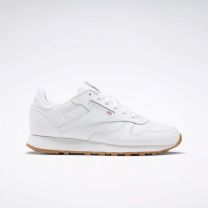 Reebok Boy's Classic Leather Sneaker  Ftwr White /Ftwr White/Reebok Rubber Gum-02 - 100010472