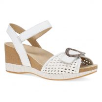 Dansko Women's Stella Sandal White Woven Leather - 10003010300