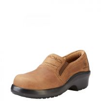 ARIAT WORK Women's Expert Safety Clog Composite Toe ESD Work Shoe Brown - 10023035