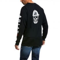 ARIAT WORK Men's Flame Resistant FR Roughneck Skull Logo T-Shirt Black - 10026434
