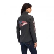 ARIAT Women's Team Patriot USA Flag Jacket Charcoal Heather  - 10041438