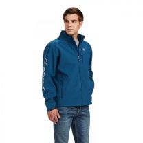 Ariat Men's Logo 2.0 Softshell Jacket Majolica Blue - 10041611