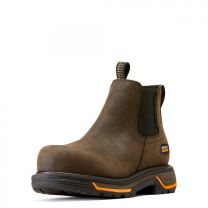ARIAT WORK Men's Big Rig Chelsea Composite Toe Waterproof Work Boot Iron Coffee - 10042544