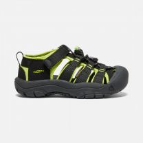 KEEN Unisex Little Kids' Newport H2 Sandal Black/Lime Green - 1009942