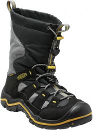 KEEN Unisex Big Kids' Winterport II Waterproof Boot Black/Gargoyle - 1015248