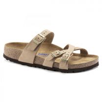 BIRKENSTOCK Women's Franca Soft Footbed Sandcastle Nubuck (regular width) - 1022956