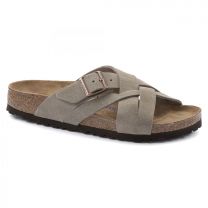 BIRKENSTOCK Women's Lugano Soft Footbed Taupe Suede (narrow width) - 1024513