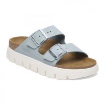 Papillio by BIRKENSTOCK Women's Arizona Chunky Sandal Baby Blue Suede Leather (narrow width) - 1029141