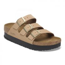Papillio by BIRKENSTOCK  Women's Florida III Platform Flex Sandal Sandcastle Nubuck Leather (narrow width) - 1029760