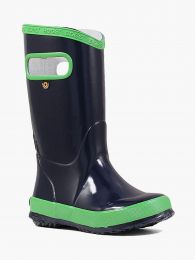 BOGS Unisex Kids' Rainboot Lightweight Waterproof Boots Navy/Green - 71326-411