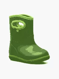 BOGS Unisex Kid's Skipper II Solid Waterproof Rain Boot Navy/Green - 72894I-411