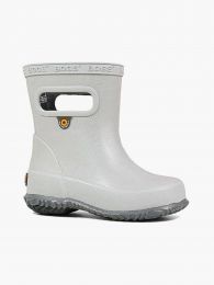 BOGS Unisex Kids' Skipper Glitter Waterproof Rain Boots Silver - 72456K-040