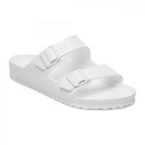 BIRKENSTOCK Women's Arizona Essentials EVA Sandal White (narrow width) - 0129443