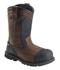 Avenger Men's 11" Hammer Wellington Carbon Composite Toe internal Metatarsal Guard PR Waterproof Work Boot Brown - A7896