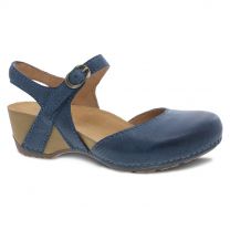 Dansko Women's Tiffani Blue Milled Burnished Leather - 1710541600