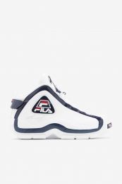 FILA Men's Grant Hill 2 25th Anniversary Basketball Shoes White/Fila Navy/Fila Red - 1BM01374-125