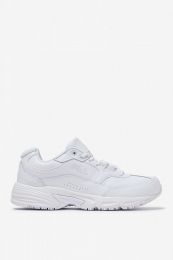 FILA WORK Men's Memory Workshift Wide Width Soft Toe Slip Resistant Work Shoe White/White/White - 1SGW0002-100