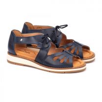 Pikolinos Women's Roquetas Ghillie Tie Sandal Blue - W9B-0947-300