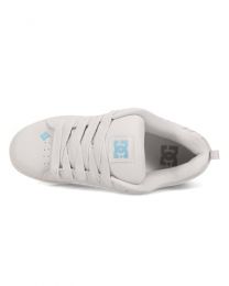DC Women's Court Graffik Sd Sneaker, Off White/Blue, 8