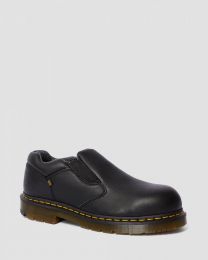 Dr Martens Work Men's Dunston Slip-On Steel Toe ESD Work Shoe Black Full Grain Leather - 23119001