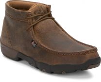 JUSTIN WORK Men's 4" Cappie Soft Toe EH Slip Resistant Work Shoe Dark Brown - 232