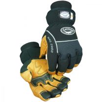 Caiman 2960 Waterproof Pig Grain Leather Winter Multi Activity Gloves with Heatrac Micro Fiber Insulation, Gold and Black