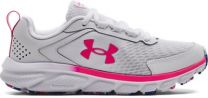 Under Armour Women's UA Charged Assert 9 Running Shoes White/Victory Blue/Electro Pink - 3024853-103