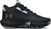 Under Armour Unisex UA Lockdown 6 Basketball Shoes Black/Black/Metallic Gold - 3025616-003