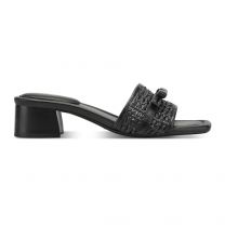 Rockport Women's Carsie Lock Heel Square Toe Black Sandals - W-Carsie2-BLK01