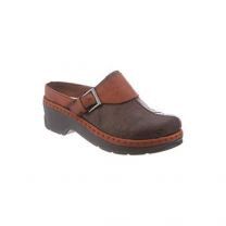 KLOGS Women's Austin Brown Flower Power Tooled Leather Mule - 3303-BFT
