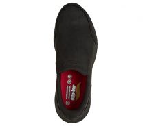Skechers Men's Arch Fit Crosser Double-Gore Hands Free Slip in Construction Shoe, BLK, 8