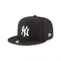 New Era New York Yankees Basic 59Fifty Fitted Cap Hat Black/White 11591127