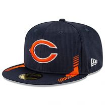 New Era Men's Navy Chicago Bears 2021 NFL Sideline Home C 59FIFTY Fitted Hat