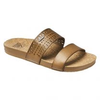 Reef Women's Cushion Vista Perf Slide Sandal, Coffee, 6